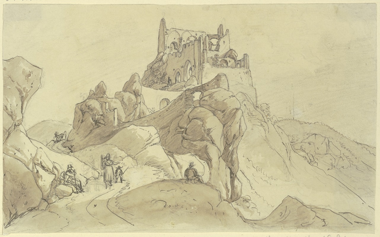 Johann Adam Klein - Castle ruin