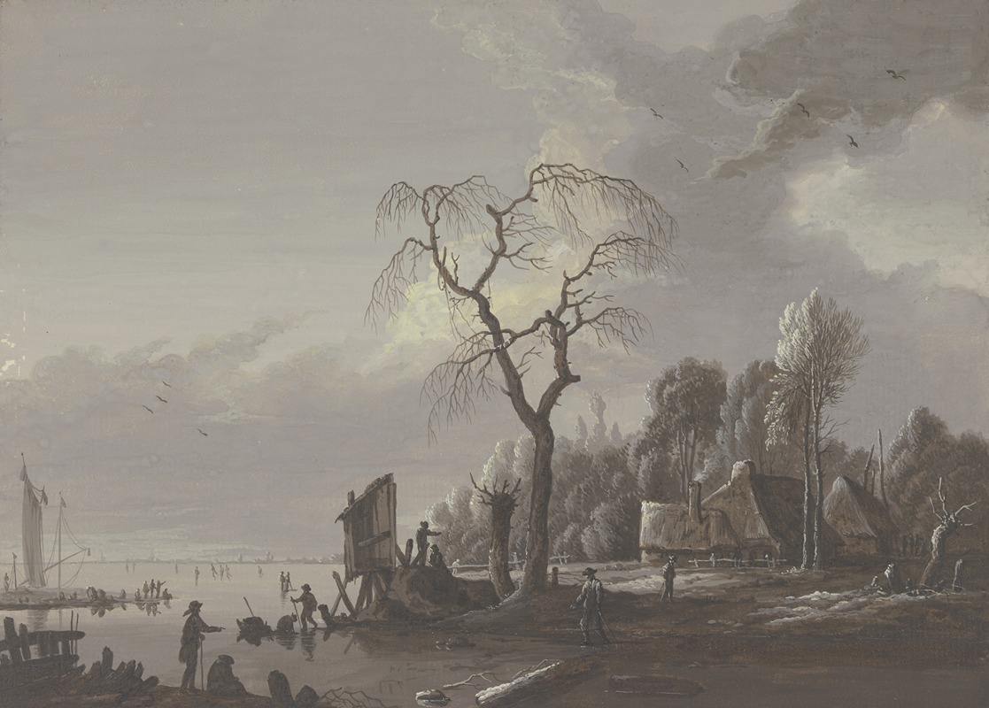 Johann Friedrich Morgenstern - River scenery in the winter