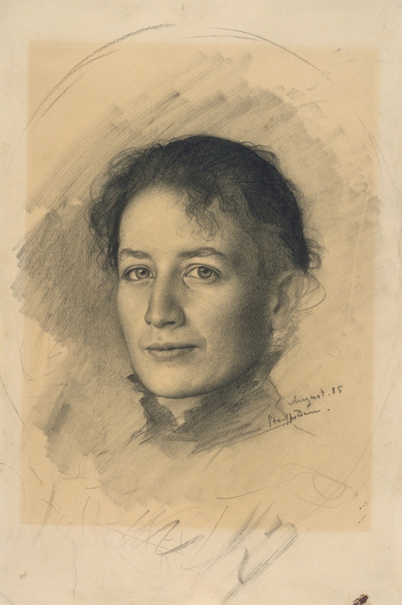 Karl Stauffer-Bern - Bildnis der Schwester des Künstlers, Marie Stauffer