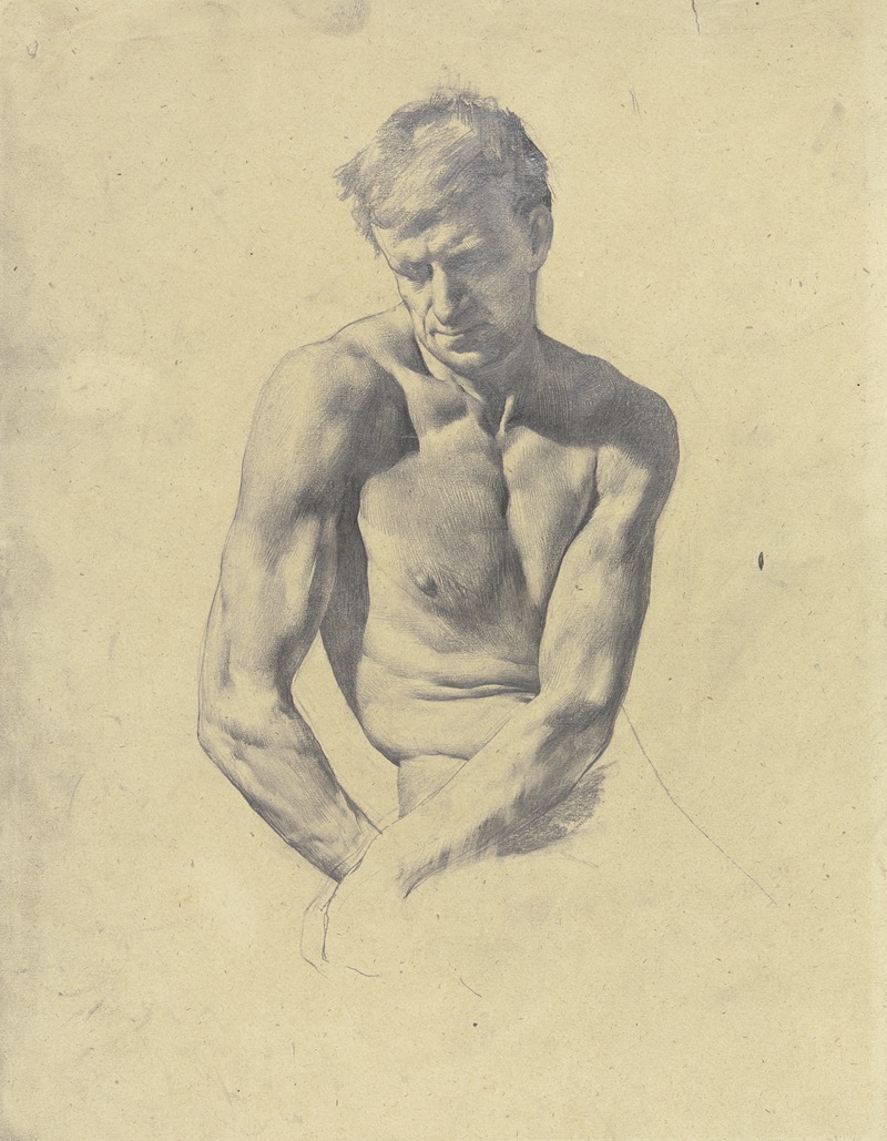 Karl Stauffer-Bern - Male semi-nude