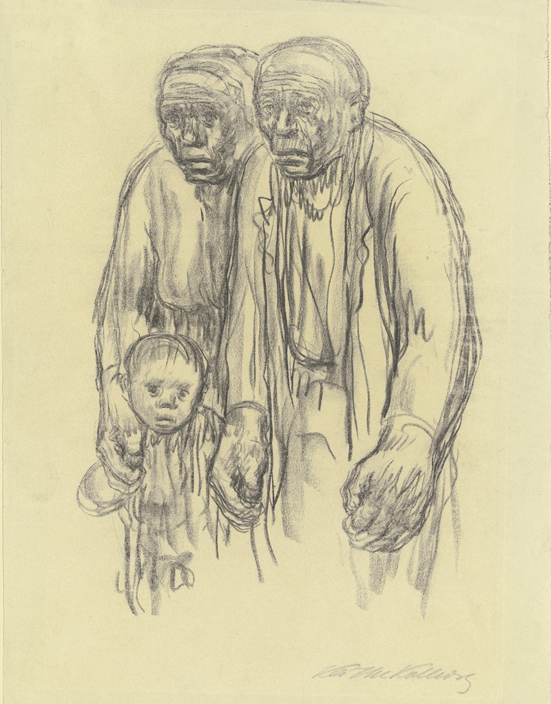 Käthe Kollwitz - Mann, Frau und kleines Kind