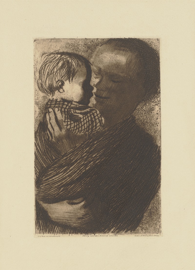 Käthe Kollwitz - Mutter mit Kind auf dem Arm