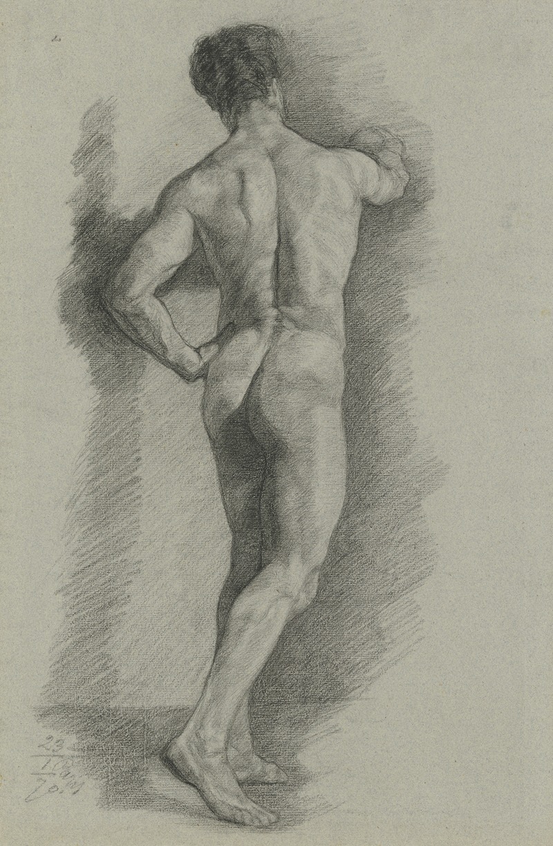 Louis Eysen - Male nude from behind