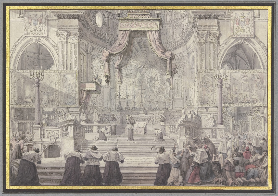 Louis Jean Desprez - Das Blutwunder des Heiligen Januarius in der Kathedrale von Neapel