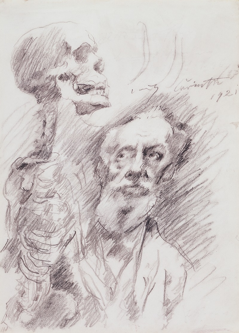 Lovis Corinth - Anatomist with skelleton