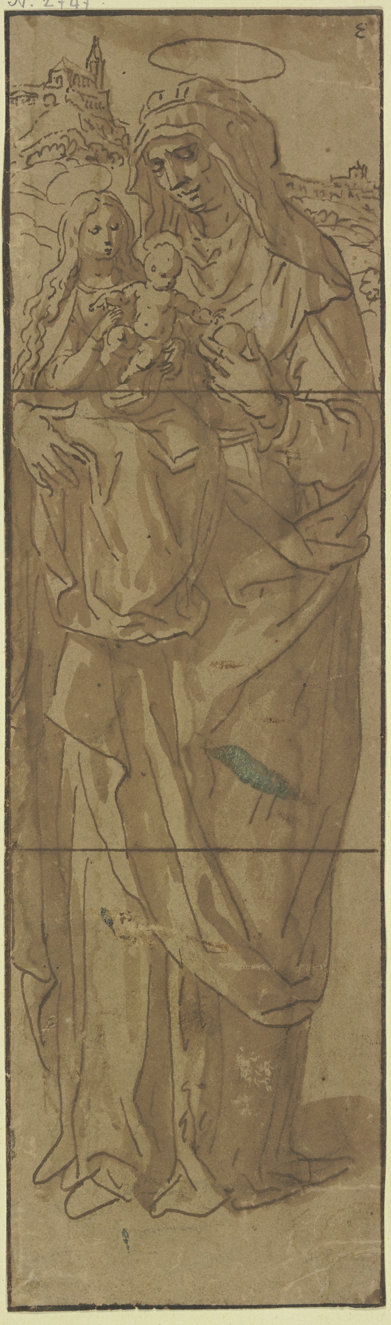 Maerten De Vos - Die Heilige Anna mit der das Christuskind tragenden Maria auf dem Arm