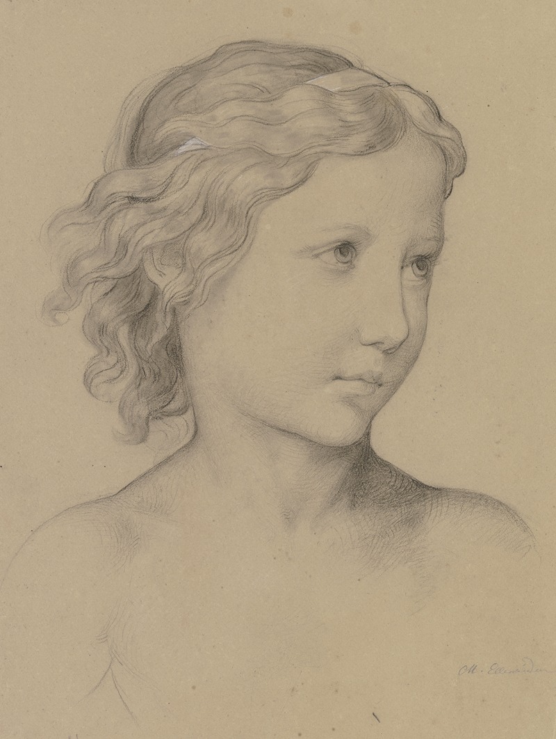 Marie Ellenrieder - Bildnis eines Mädchens nach rechts