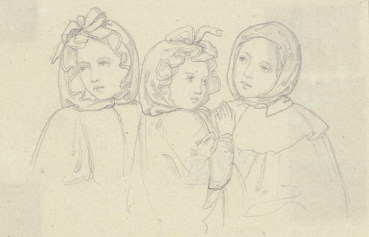 Marie Ellenrieder - Three hooded children