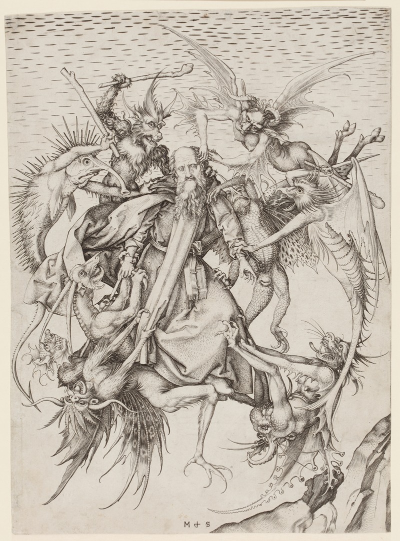 Martin Schongauer - Saint Anthony Tormented by Demons
