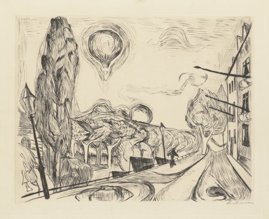 Max Beckmann - Landscape with Balloon