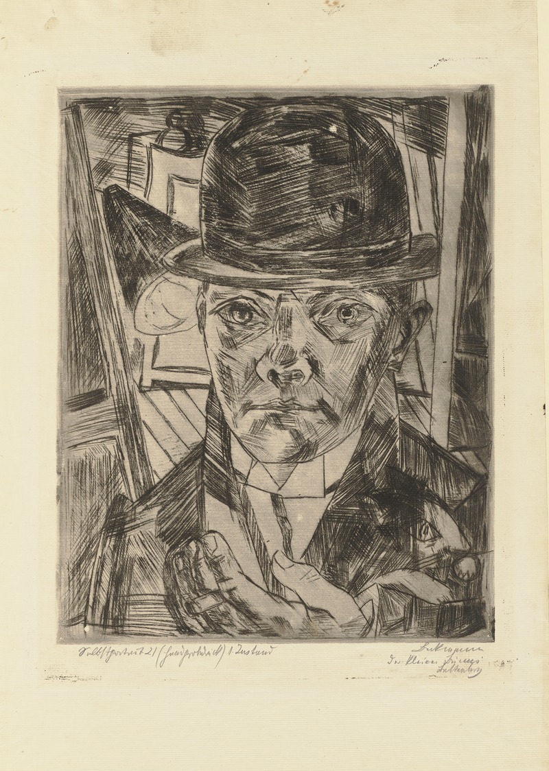 Max Beckmann - Self-Portrait in Bowler Hat