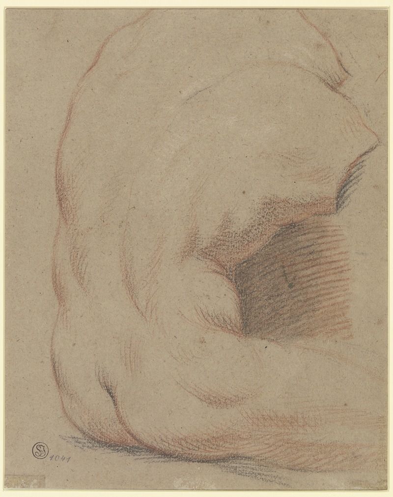 Nicolas Lancret - Rückenansicht eines männlichen Torso (Torso vom Belvedere)
