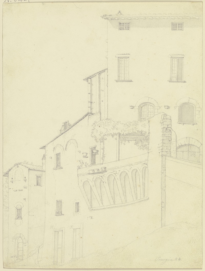 Nikolaus Hoff - Row of houses in Perugia