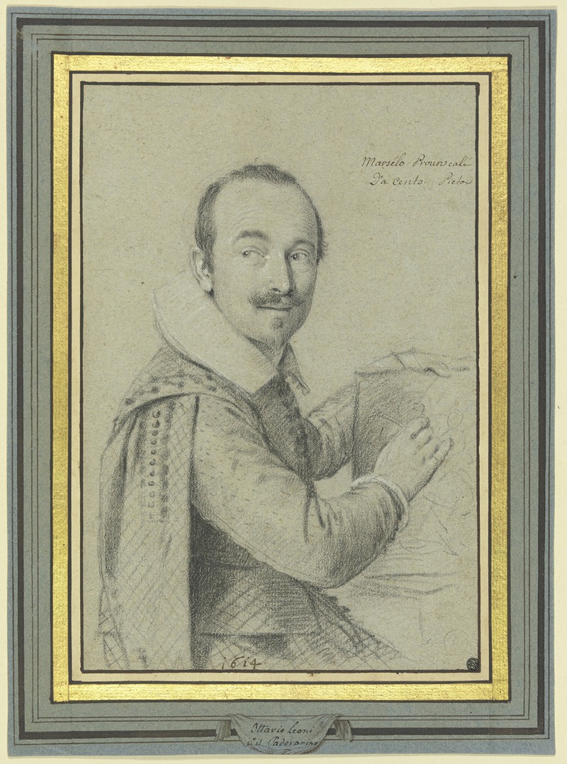 Ottavio Leoni - Porträt des Mosaikarbeiters zu Cénto, Marcello Provencale