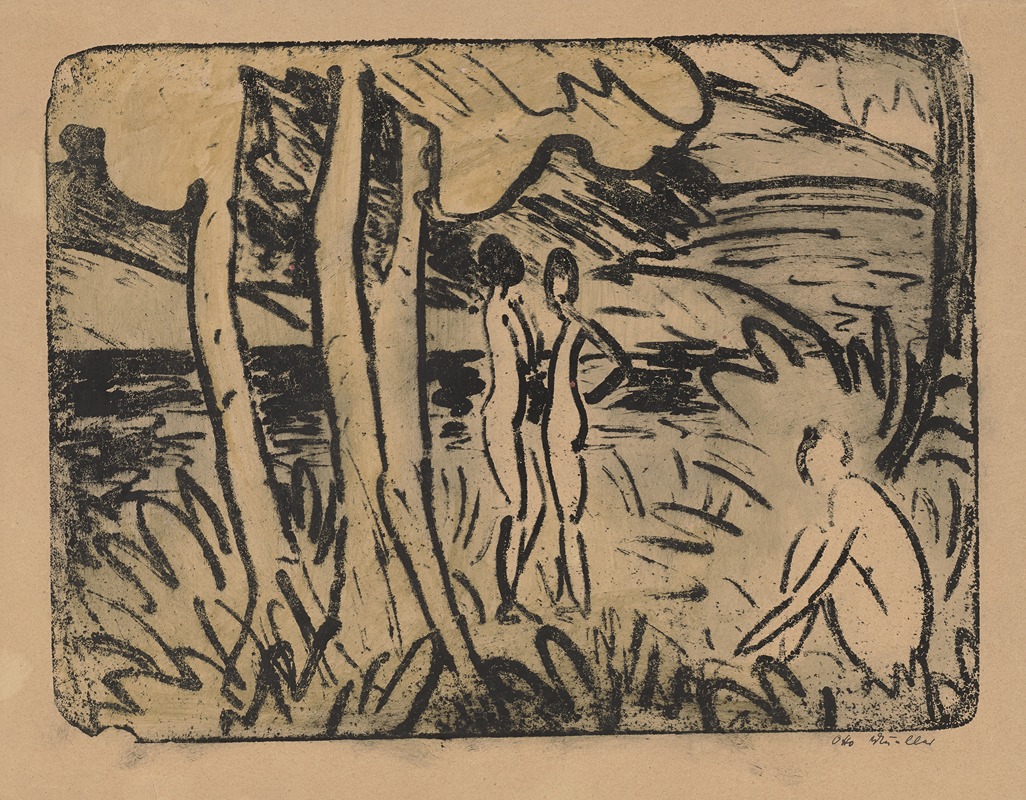 Otto Mueller - Drei Mädchen im Wald