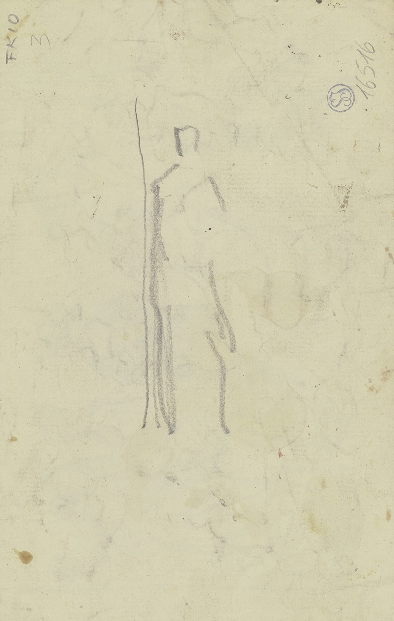 Otto Scholderer - Standing figure