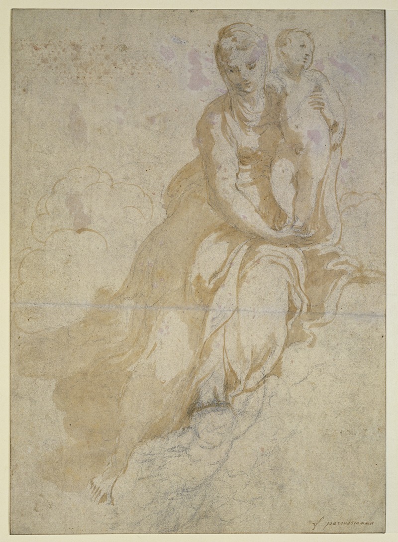 Parmigianino - Study of the Madonna and Child