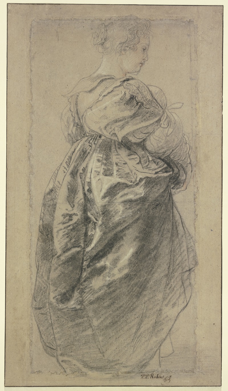 Peter Paul Rubens - Figural Study for the ‘Garden of love’; Hélène Fourment