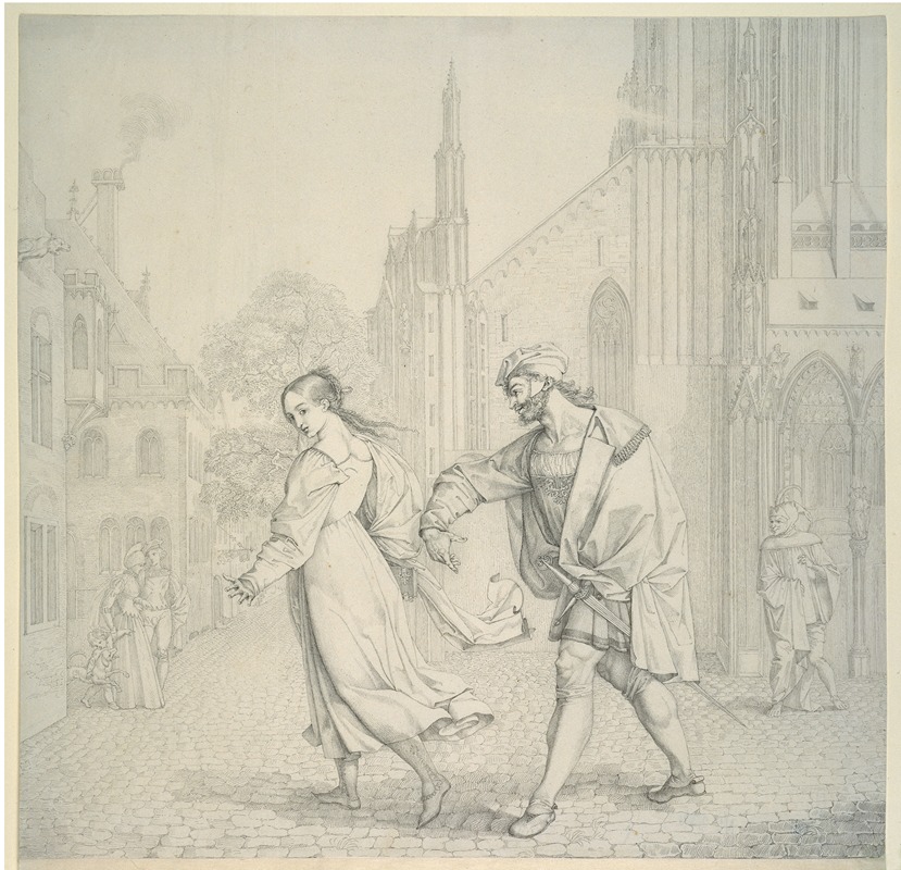 Peter von Cornelius - Scene upon Leaving the Church