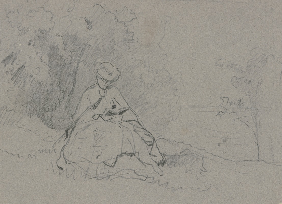 Philipp Rumpf - Reading woman in the outdoors