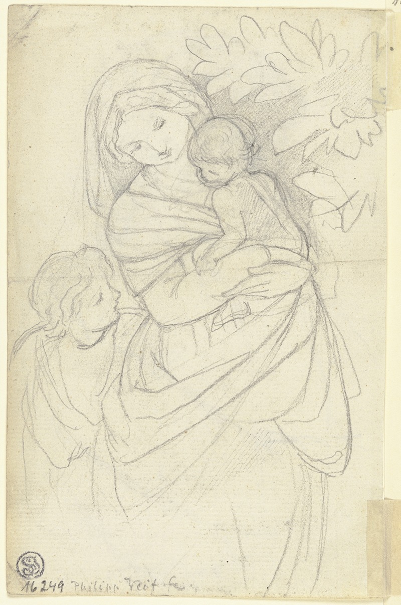 Philipp Veit - Stehende Madonna mit Jesuskind und Johannesknaben
