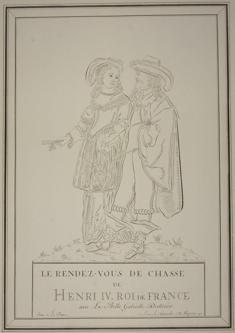 Pierre-Jean-Paul Berny de Nogent - Der König von Frankreich Henri IV. und Gabrielle d’Estrées auf der Jagd