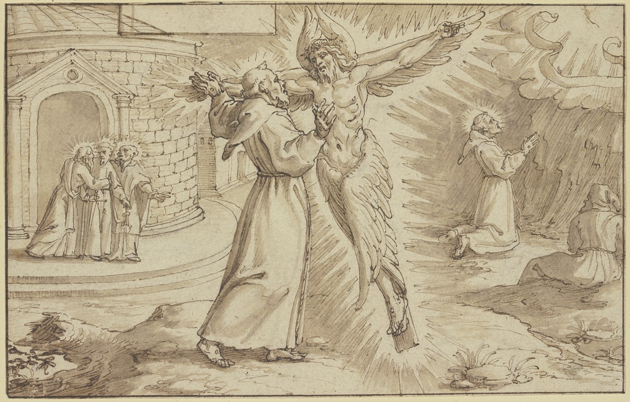 Pieter de Jode I - Der Heilige Franziskus erhält die Wundmale