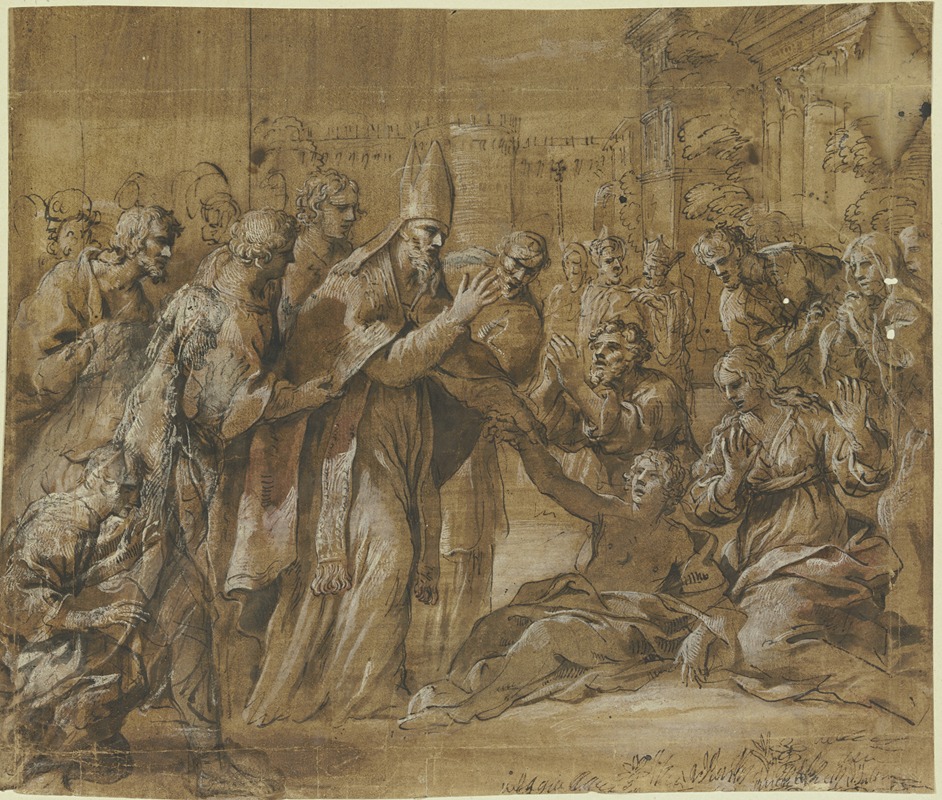Pietro da Cortona - Heilung eines Kranken durch einen Bischof