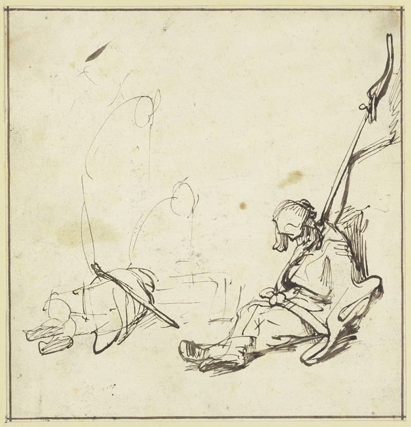 Rembrandt van Rijn - Die Wächter am Gefängnis des Petrus