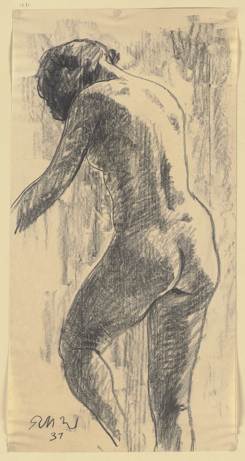 Richard Martin Werner - Female nude from behind