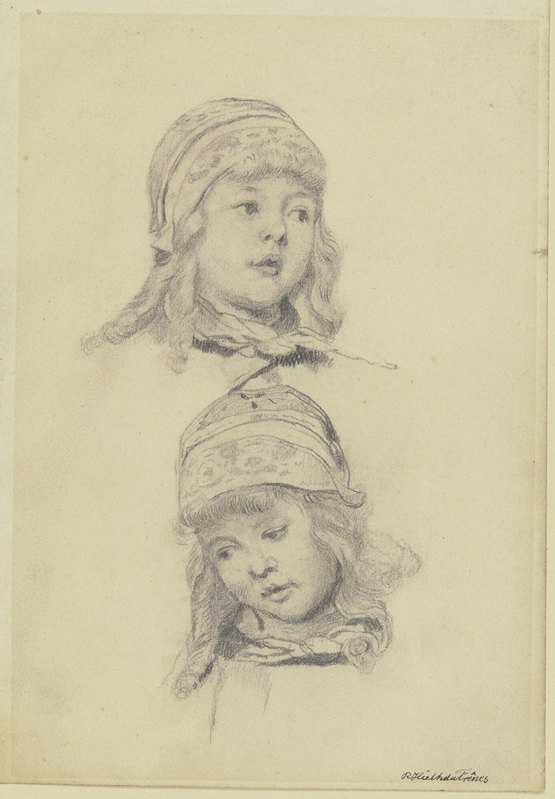 Rudolf Hirth du Frênes - Kopf eines kleinen Mädchens in zwei Ansichten