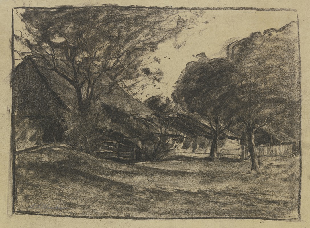 Sion Longley Wenban - Farmhouses under trees