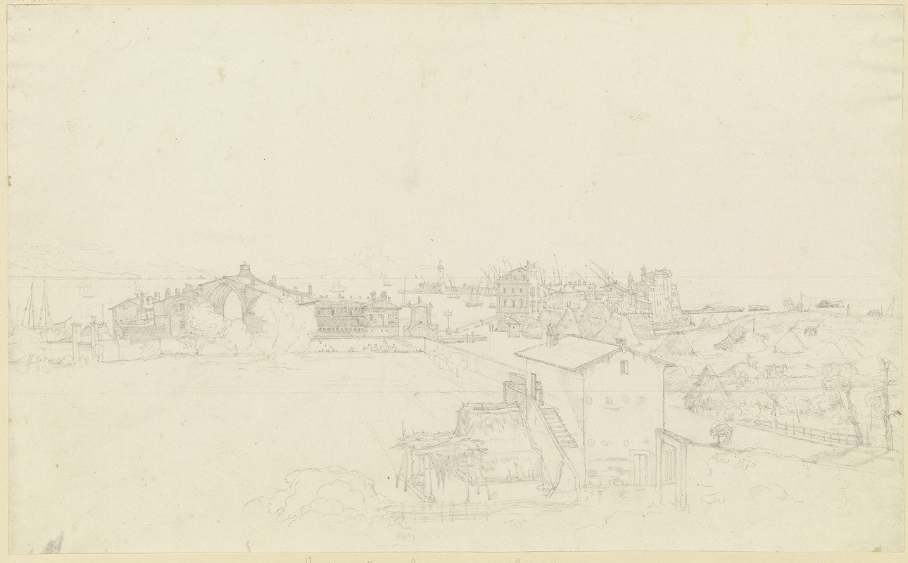 Theodor Pelissier - Ansicht von Porto d’Anzio, der Geburtsstadt von Kaiser Nero