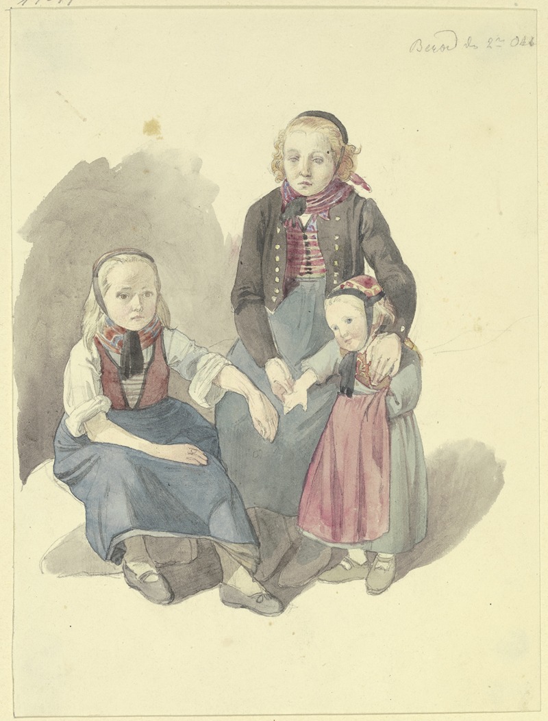 Jakob Becker - A group of peasant girls