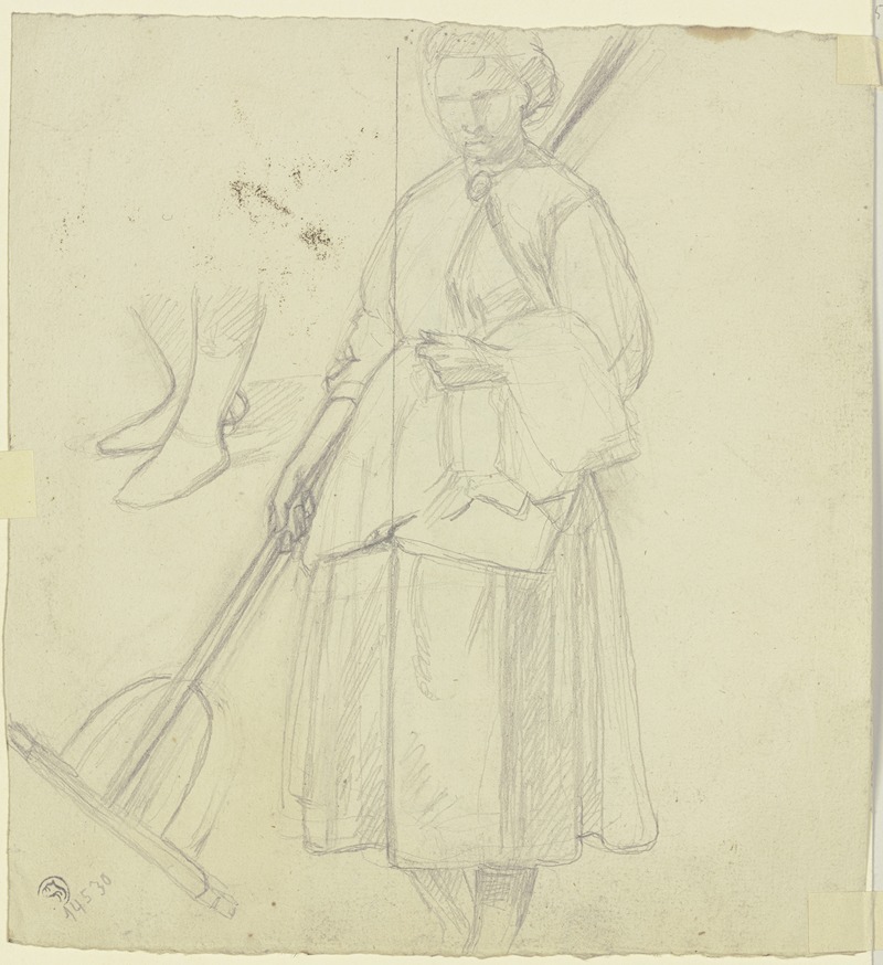 Jakob Becker - Farmwoman with a rake