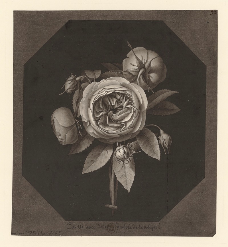 Jean Jacques Lequeu - Caisse avec roses – Symbole de la volupté