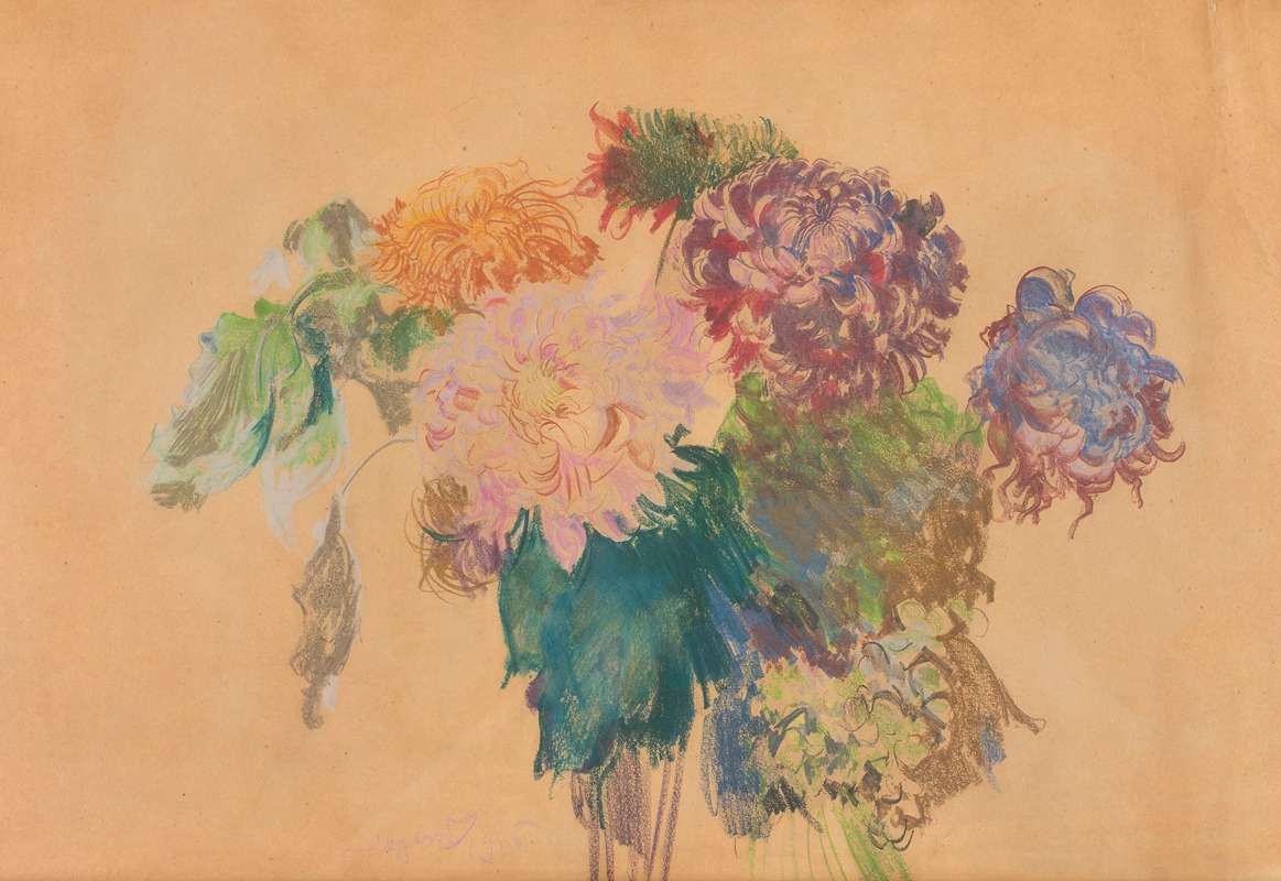 Leon Wyczółkowski - Chrysanthemums
