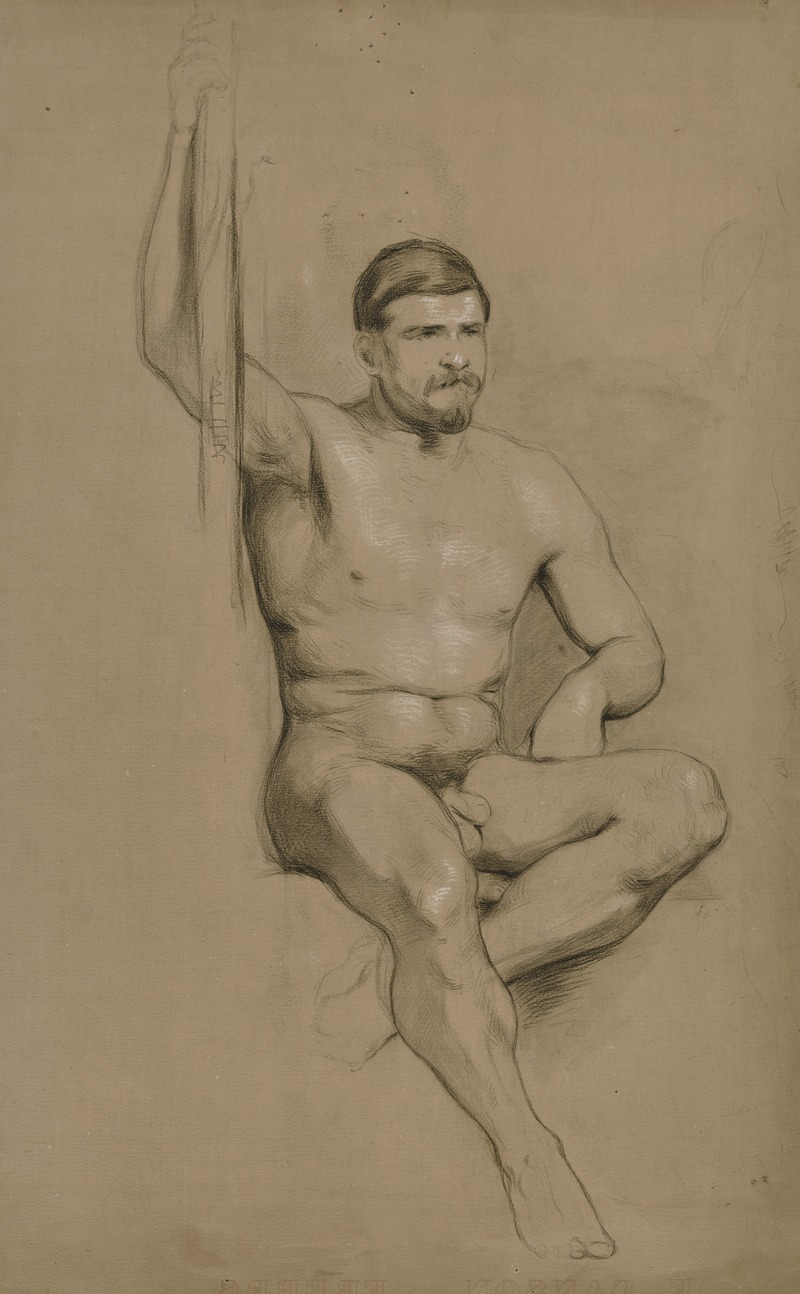 Victor Müller - Sitting male nude