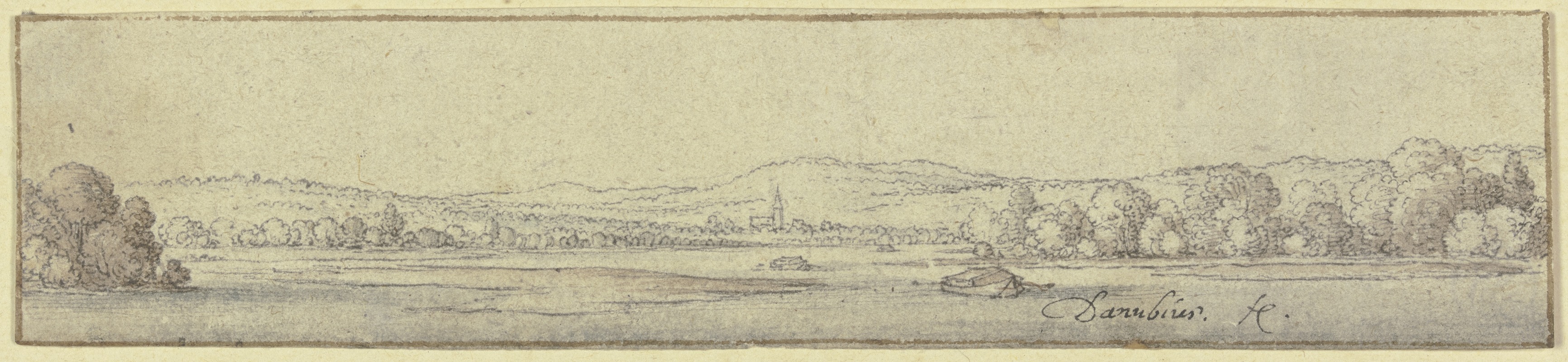 Wenceslaus Hollar - A Donau landscape