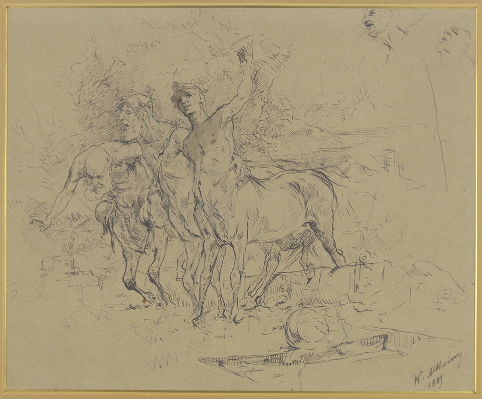 Wilhelm Altheim - Three drunken centaurs