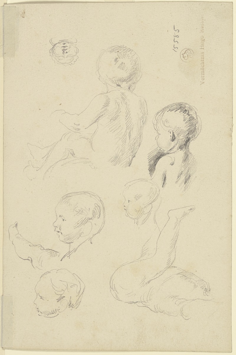 Wilhelm Busch - Seven studies of small children