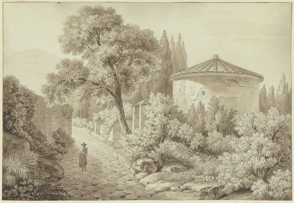 Wilhelm Friedrich Gmelin - Antiker Tempel an der Via Appia bei Ariccia