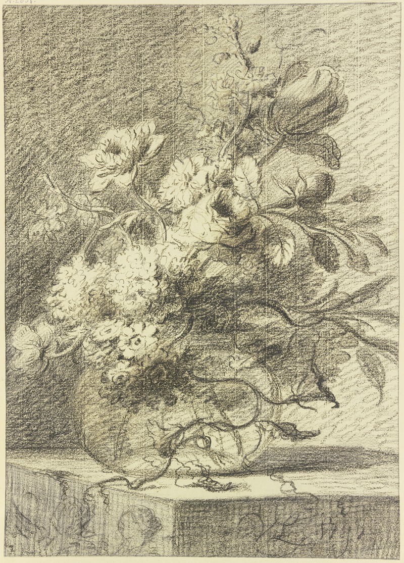Willem van Leen - Blumenstrauß in einer Vase