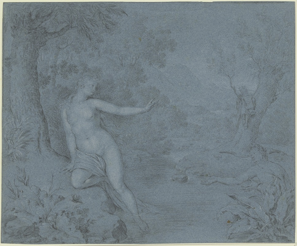 Willem Van Mieris - Landschaft mit Apollo und Daphne
