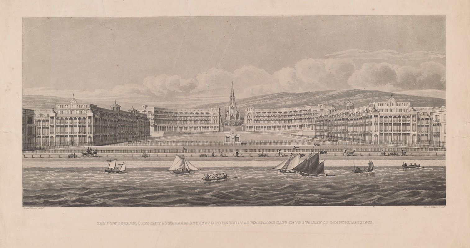 Alfred Adlard - The New Square, Crescent & Terrace, Intended to Be Built at Warrior’s Gate, in the Valley of Gensing, Hastings