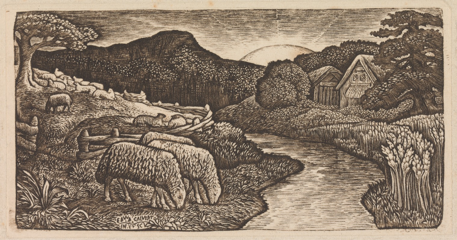 Edward Calvert - The Sheep of His Pasture
