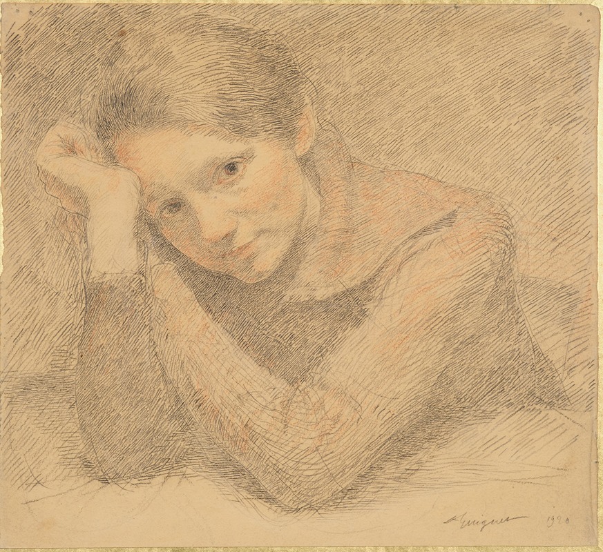 François Guiguet - Portrait of a Young Girl