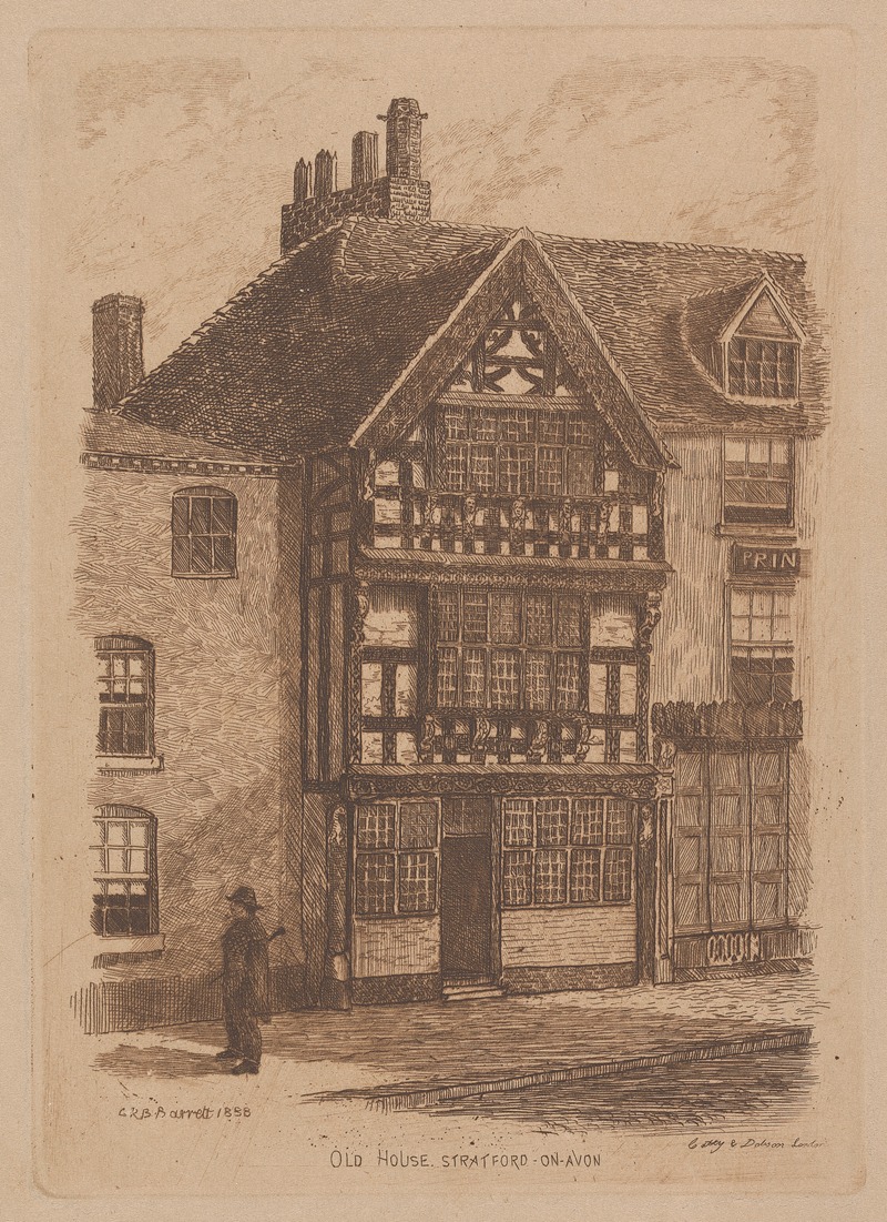 George Barret Jr. - Old House. Stratford on Avon