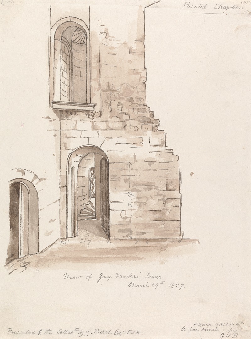 View of Guy Fawkes' Tower by George Birch - Artvee