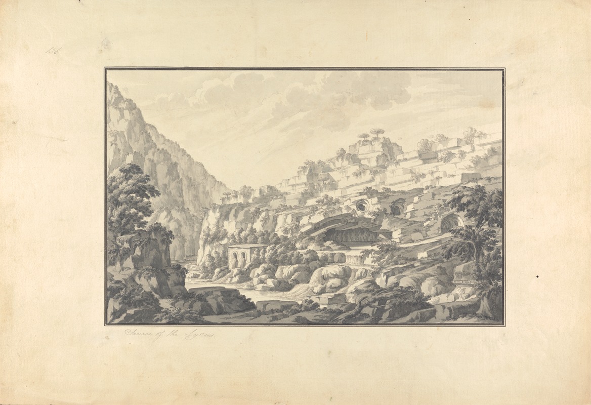 Giovanni Battista Borra - View of the Source of the Lycus River (Nahr el-Kelb)